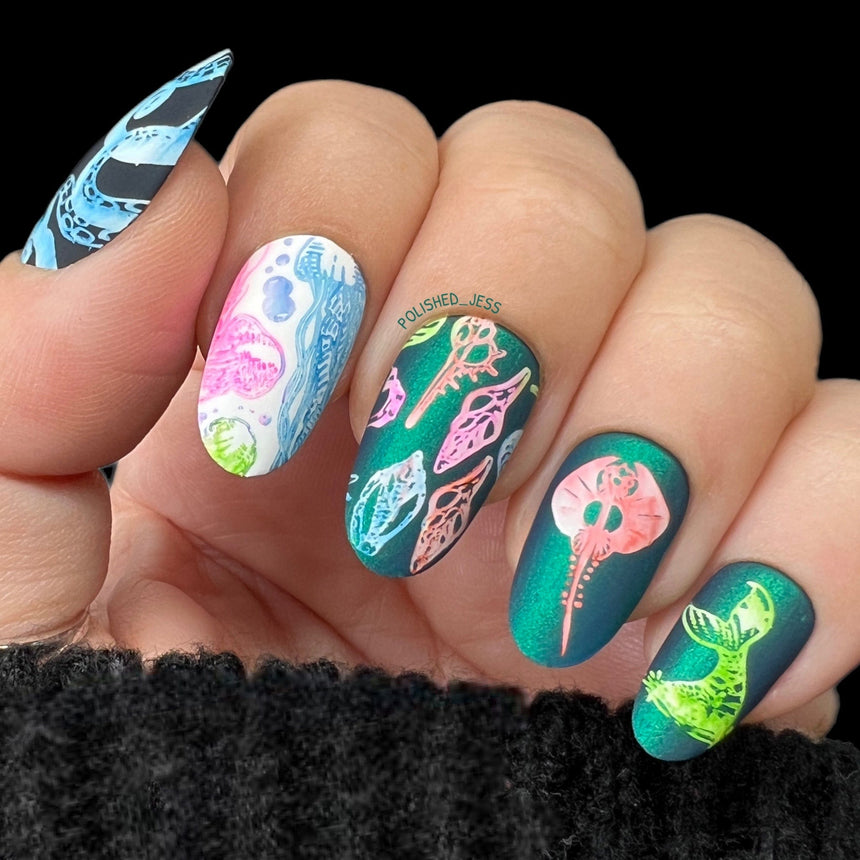 Abyss: Darkwater Dwellers (MXM105) - Nail Stamping Plate