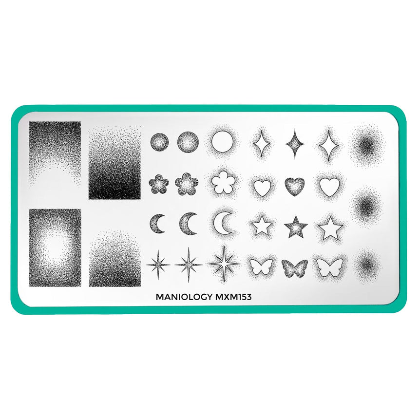 Retro Glow: Airwave Aura (MXM153) - Nail Stamping Plate