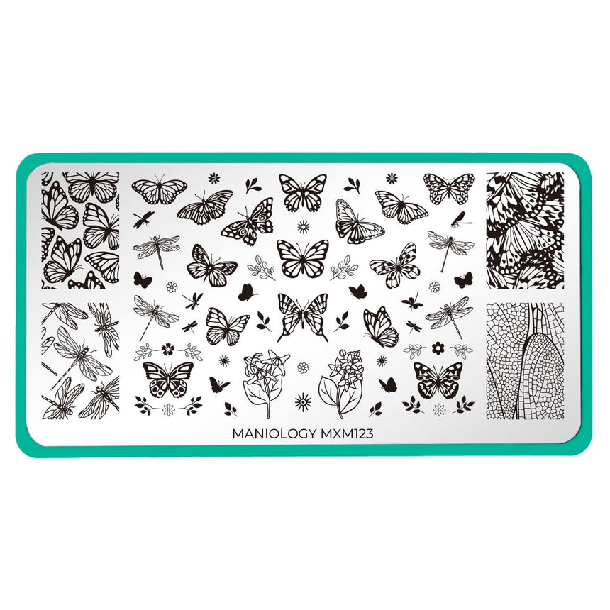 Sky Dancers: Flutter Pirouette (MXM123) - Nail Stamping Plate
