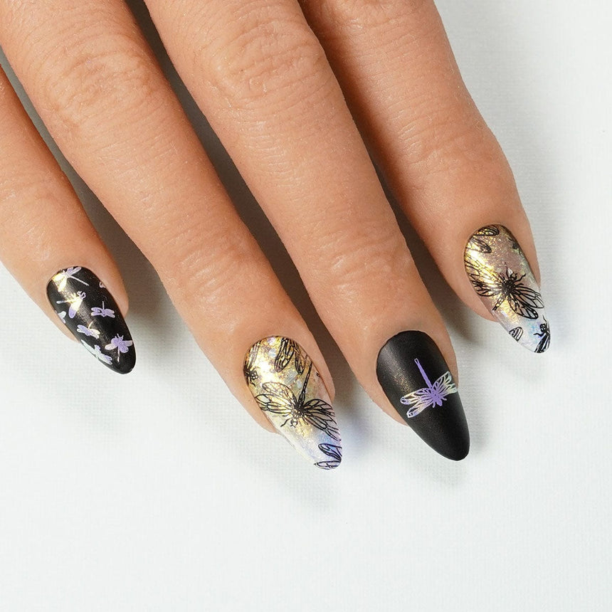 Sky Dancers: Flutter Pirouette (MXM123) - Nail Stamping Plate