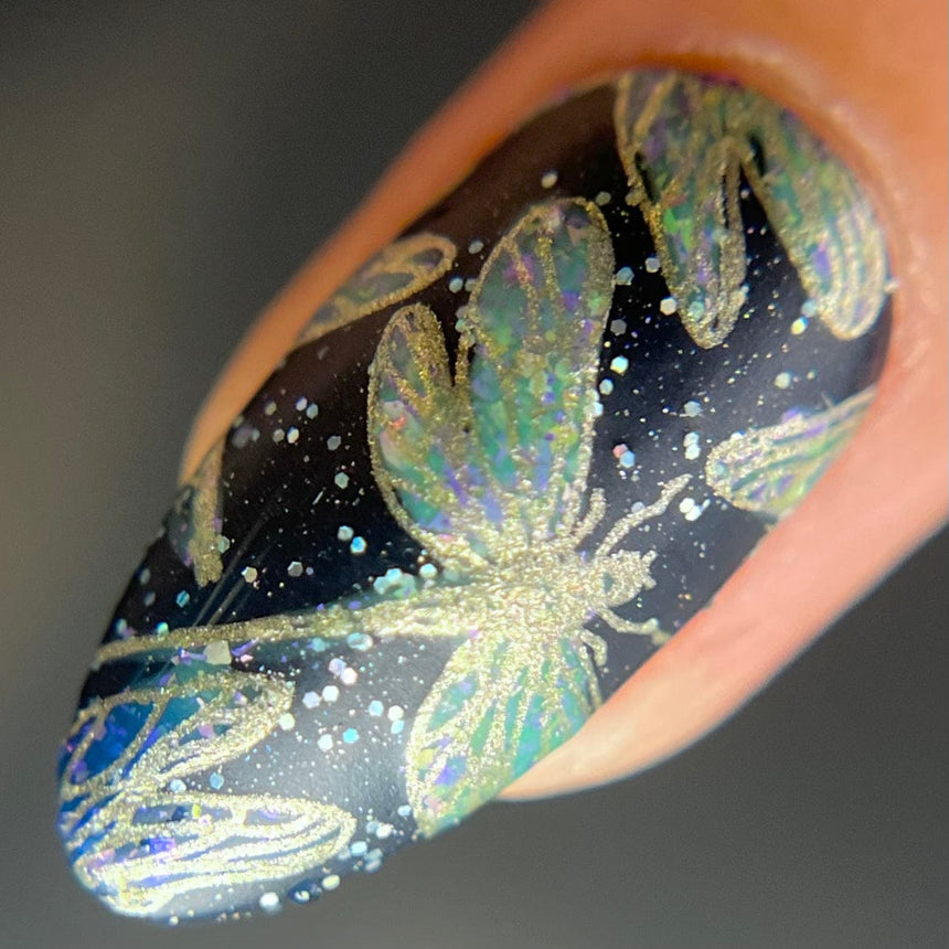 Sky Dancers: Flutter Pirouette (MXM123) - Nail Stamping Plate