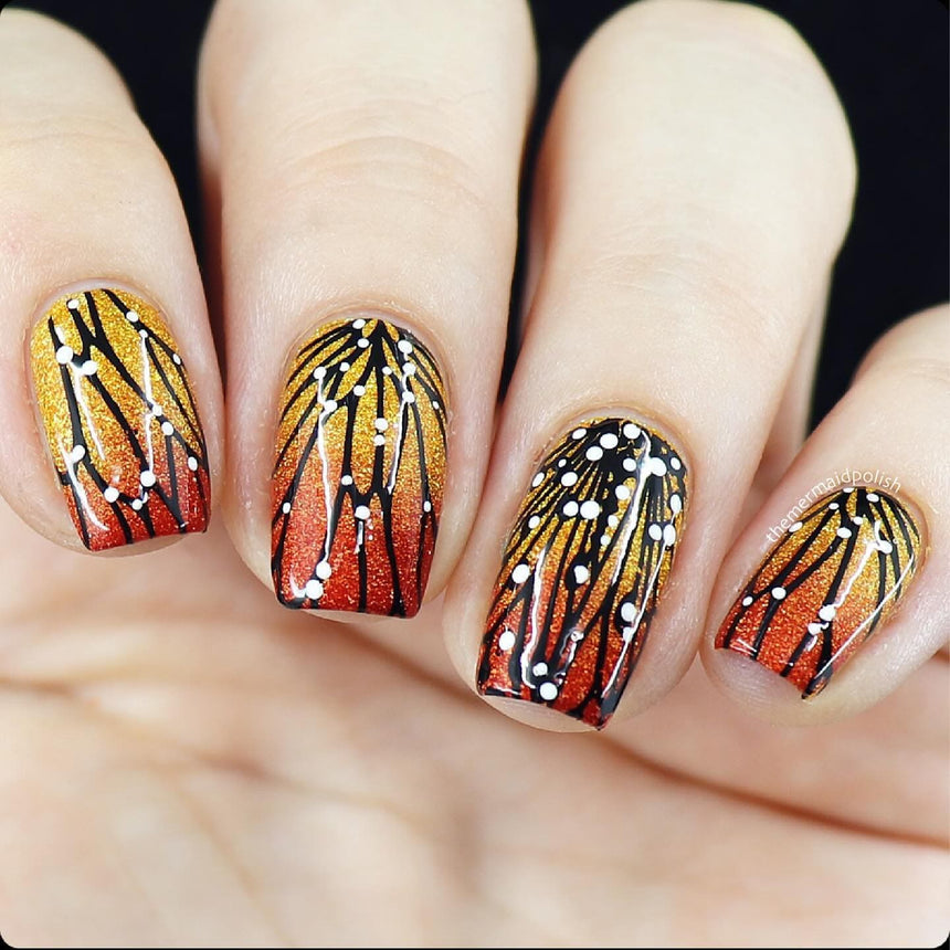 Sky Dancers: Ballet of Wings (MXM124) - Nail Stamping Plate