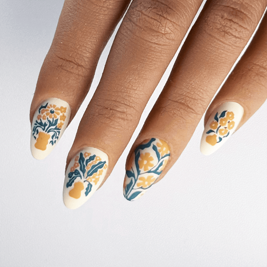 Bloom Revival: Petal Pulse (MXM147) - Nail Stamping Plate