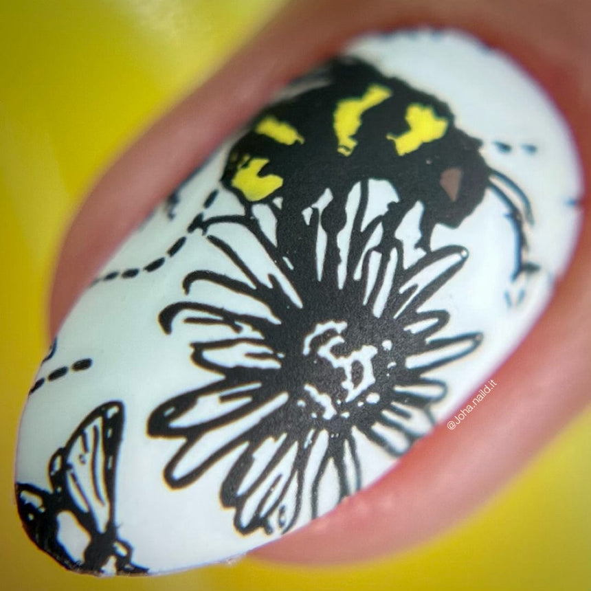Bees & Blooms: In Full Bloom (MXM104) - Nail Stamping Plate