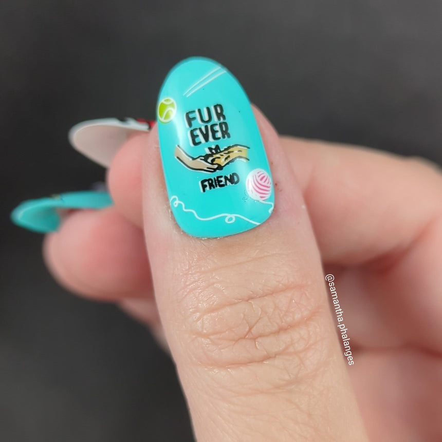 Furever Friends: Paws & Play (MXM127) - Nail Stamping Plate
