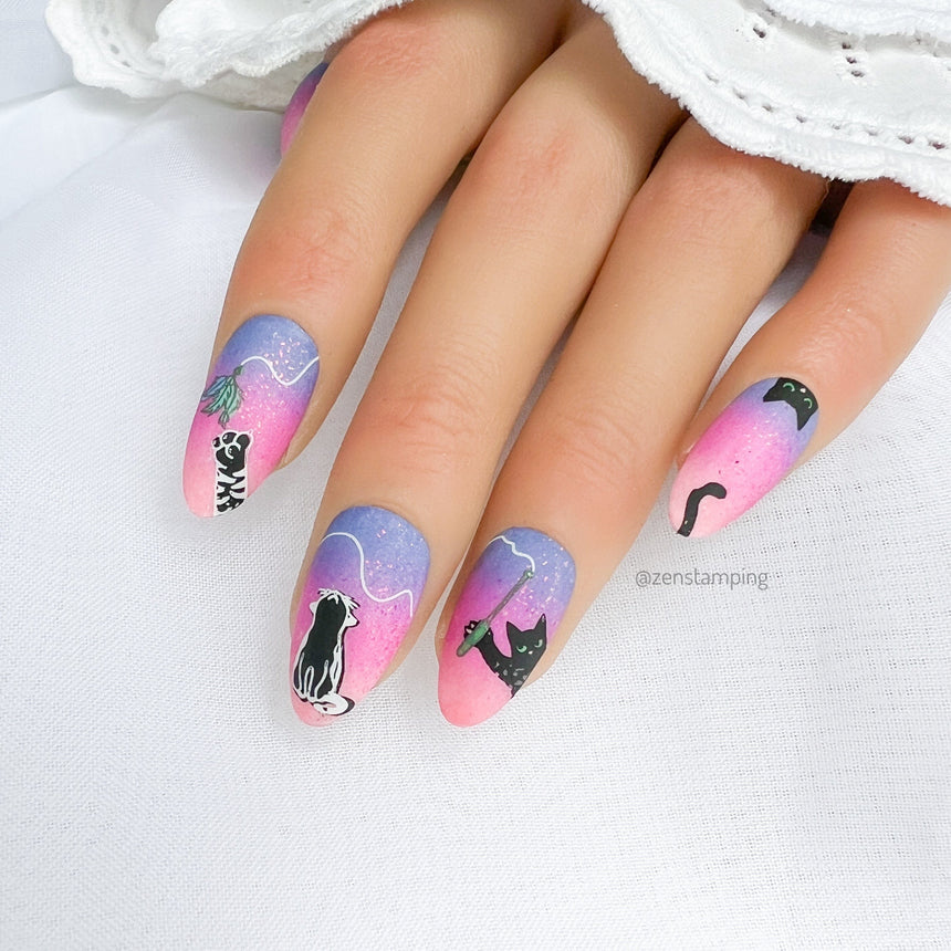 Furever Friends: Meow Manor (MXM128) - Nail Stamping Plate