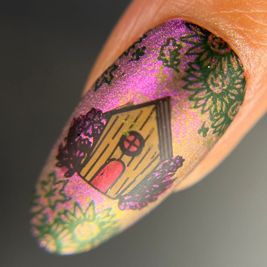 Garden Gnomes: Gnome Sweet Gnome (MXM113) - Nail Stamping Plate