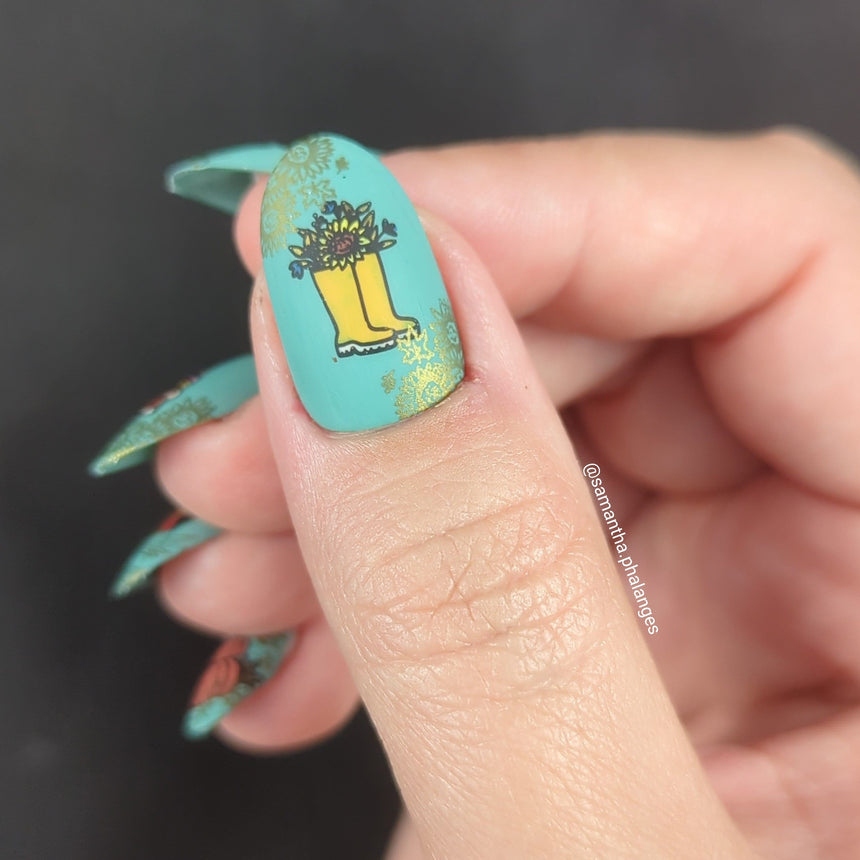 Garden Gnomes: Tales from Toadstool (MXM114) - Nail Stamping Plate