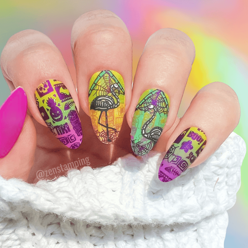 Creepy Tiki: Spirited Luau (MXM111) - Nail Stamping Plate