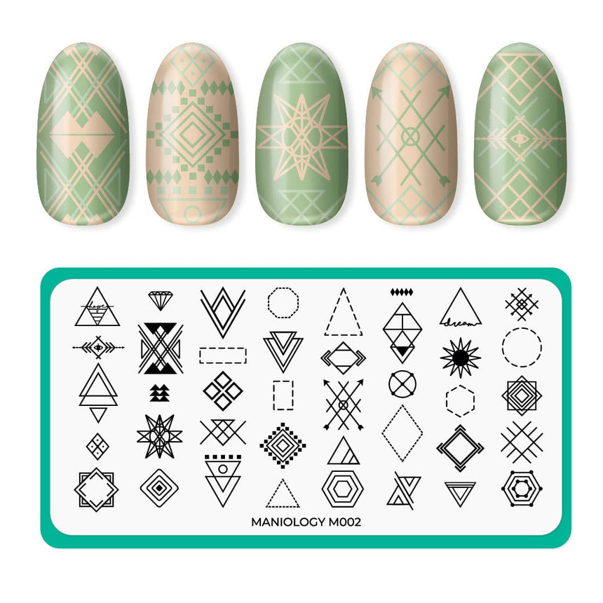 Minimalist Galaxy: Stellar Shapes (M002) - Nail Stamping Plate