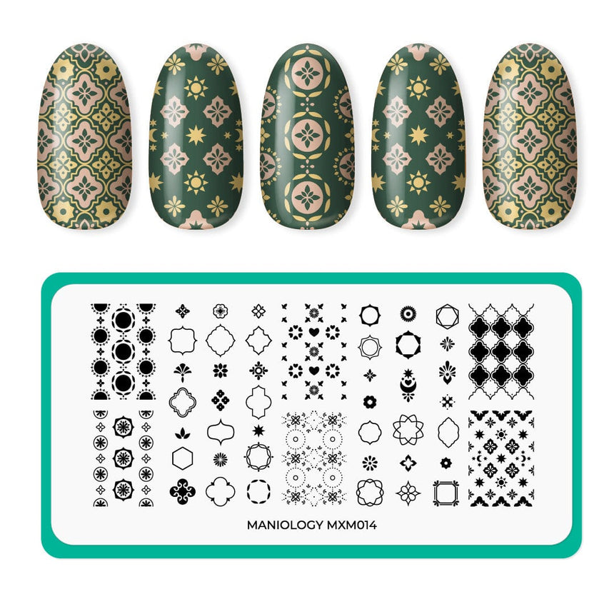 Mosaic: Layered Tile (MXM014) - Nail Stamping Plate