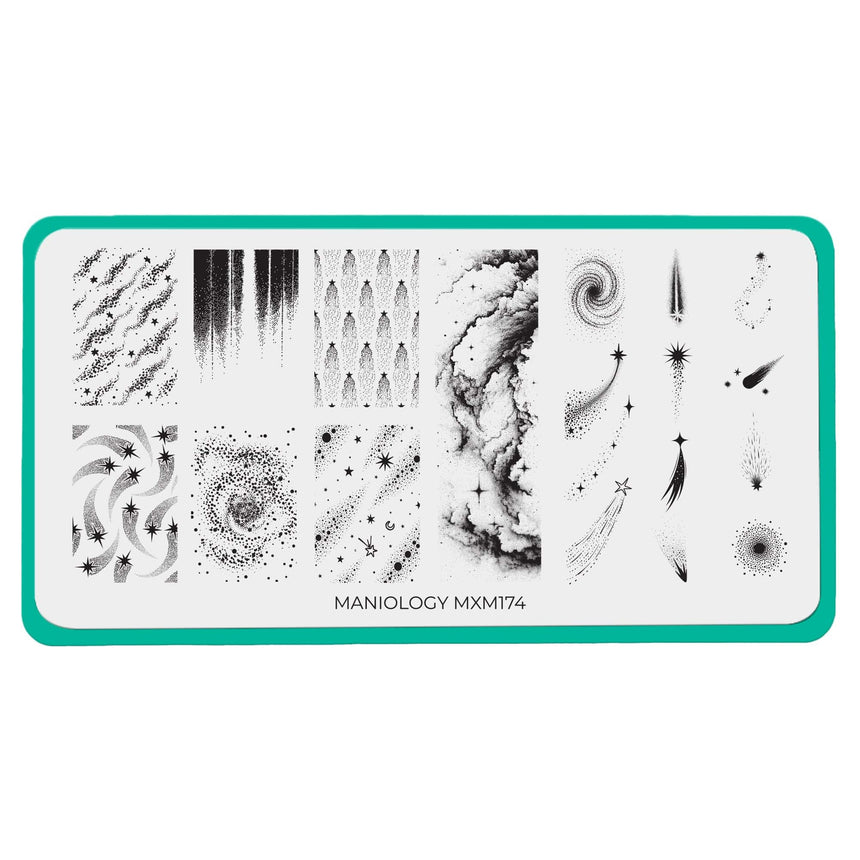 Northern Glow: Stellar Whirl (MXM174) - Nail Stamping Plate