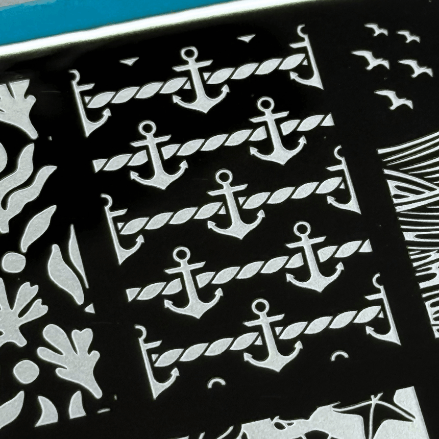 Sail Away: High Tide (MXM157) - Nail Stamping Plate