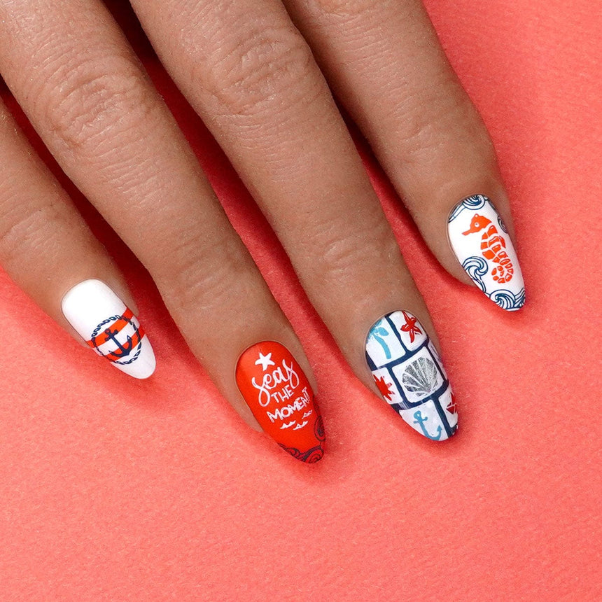 Sail Away: High Tide (MXM157) - Nail Stamping Plate