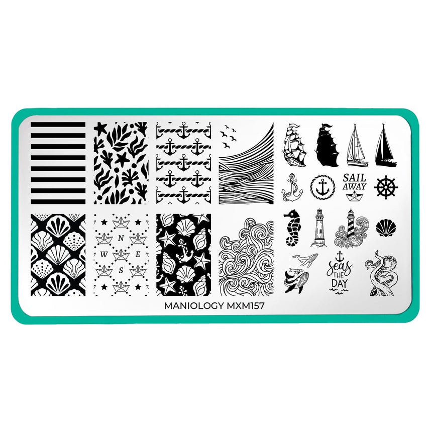 Sail Away: High Tide (MXM157) - Nail Stamping Plate