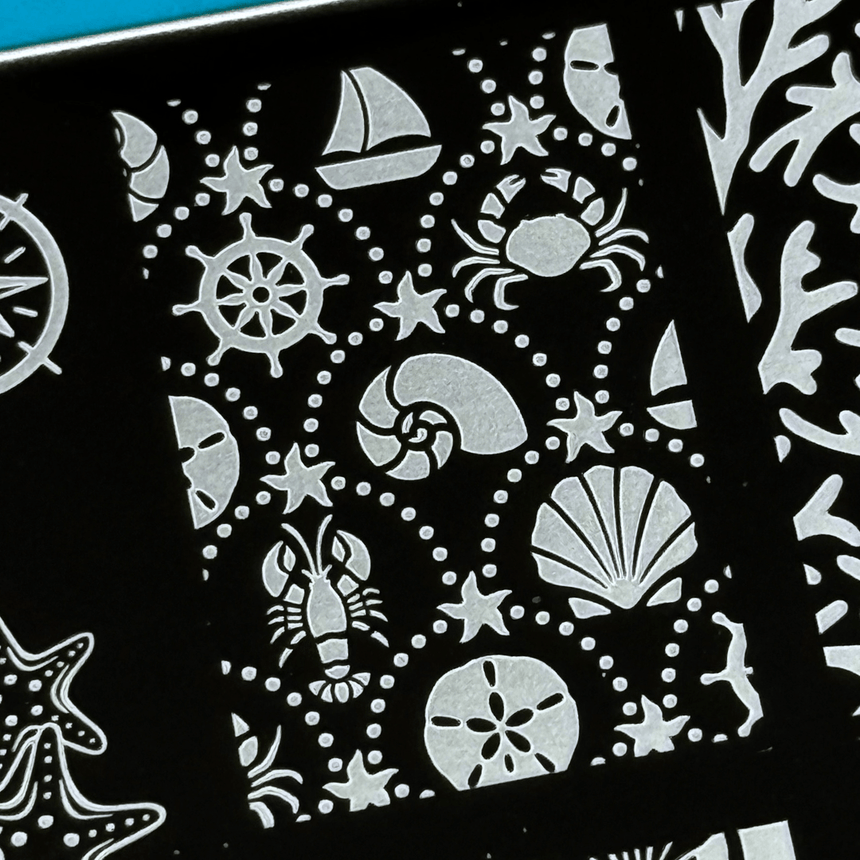 Sail Away: Sea Treasures (MXM158) - Nail Stamping Plate