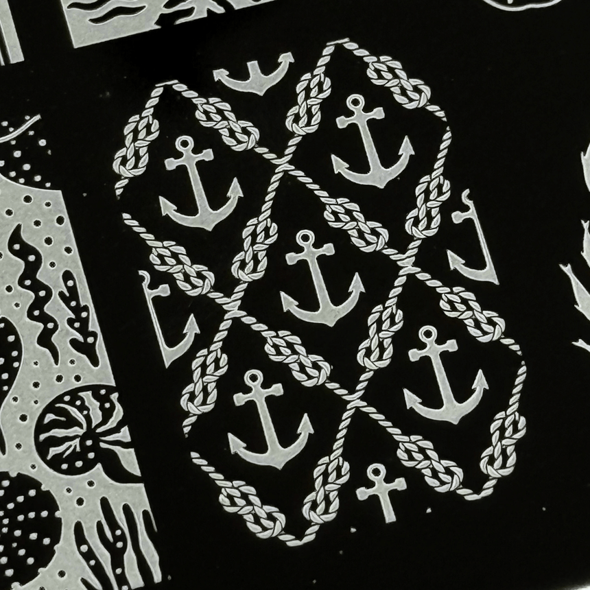 Sail Away: Sea Treasures (MXM158) - Nail Stamping Plate