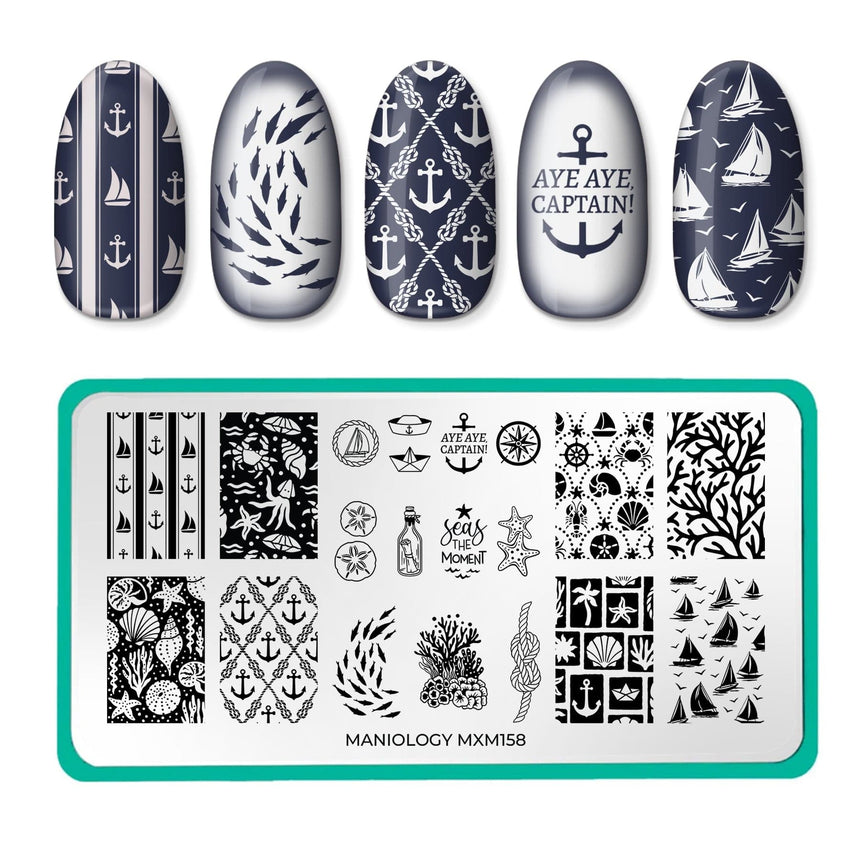 Sail Away: Sea Treasures (MXM158) - Nail Stamping Plate