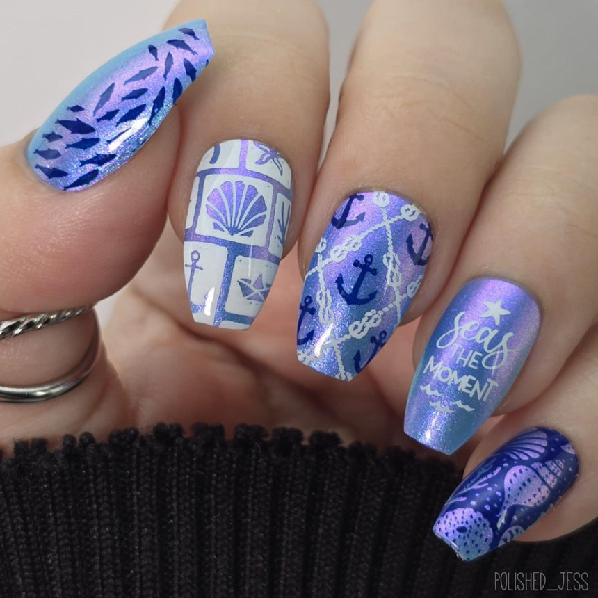 Sail Away: Sea Treasures (MXM158) - Nail Stamping Plate