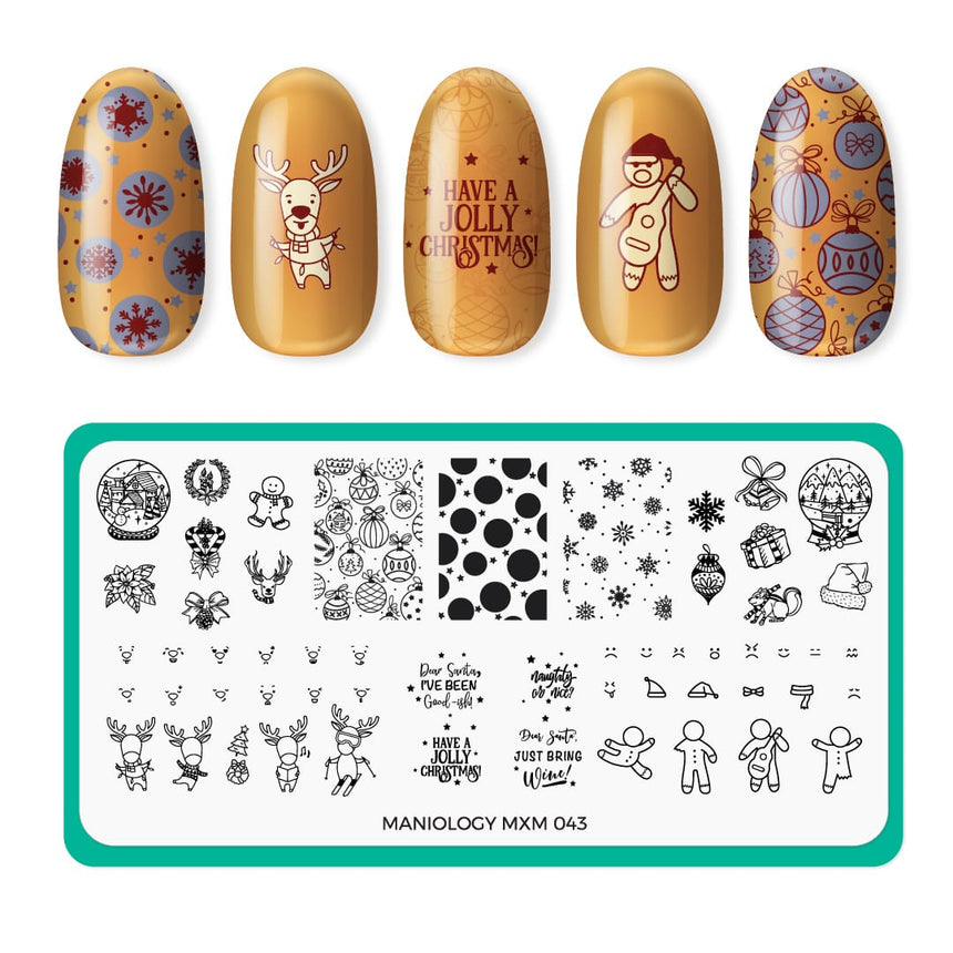 Snow Day: Holiday Makers (MXM043) - Nail Stamping Plate (CLEARANCE)