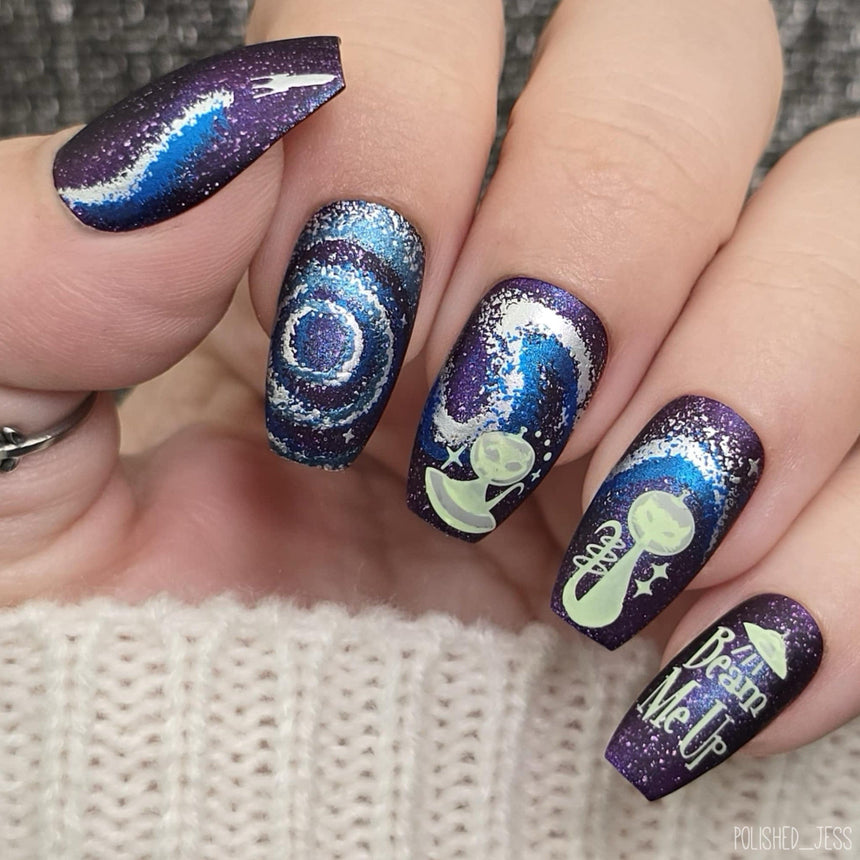 Space Age: Lunar Landing (MXM166) - Nail Stamping Plate