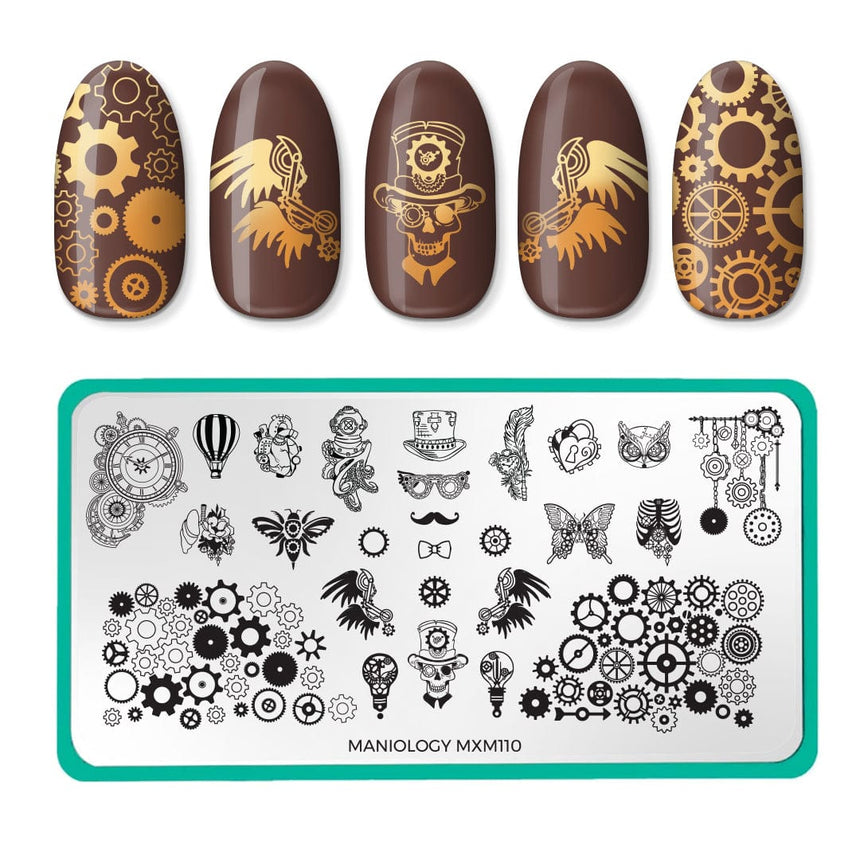Steampunk: Steam Circuit (MXM110) - Nail Stamping Plate