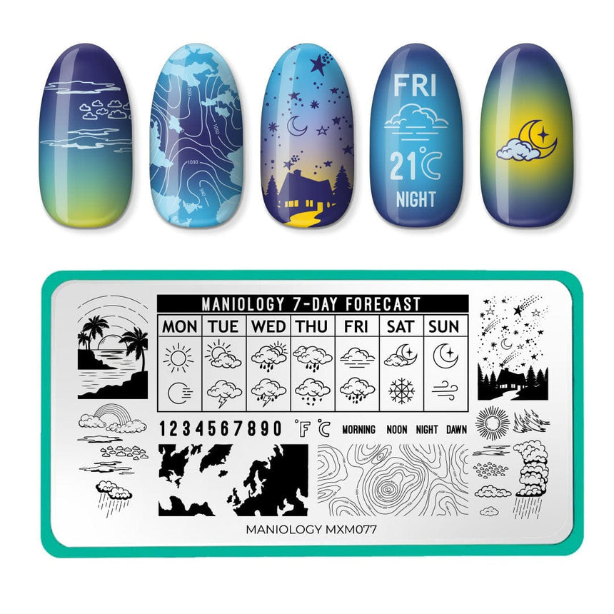 Storm Chaser: Weather Forecast (MXM077) - Nail Stamping Plate