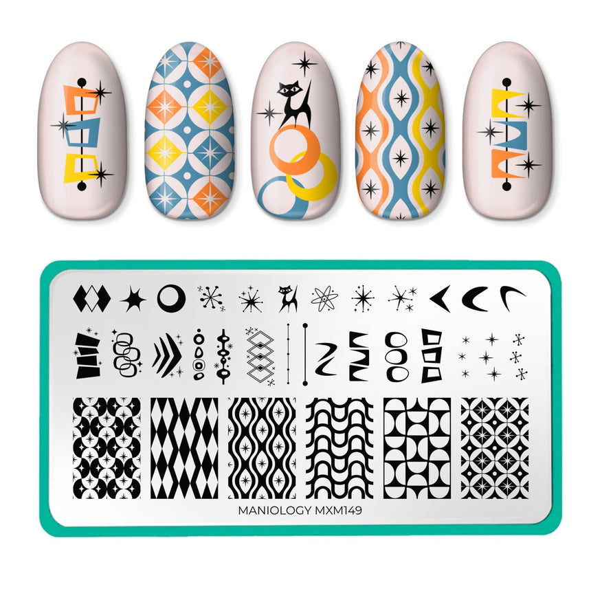 Timeless Mod: Groove Factor (MXM149) - Nail Stamping Plate