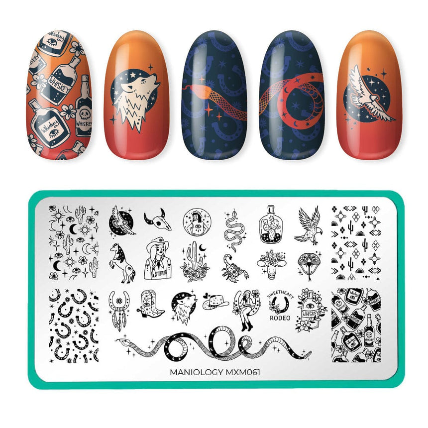 Wild West: Cowgirl Code (MXM061) - Nail Stamping Plate