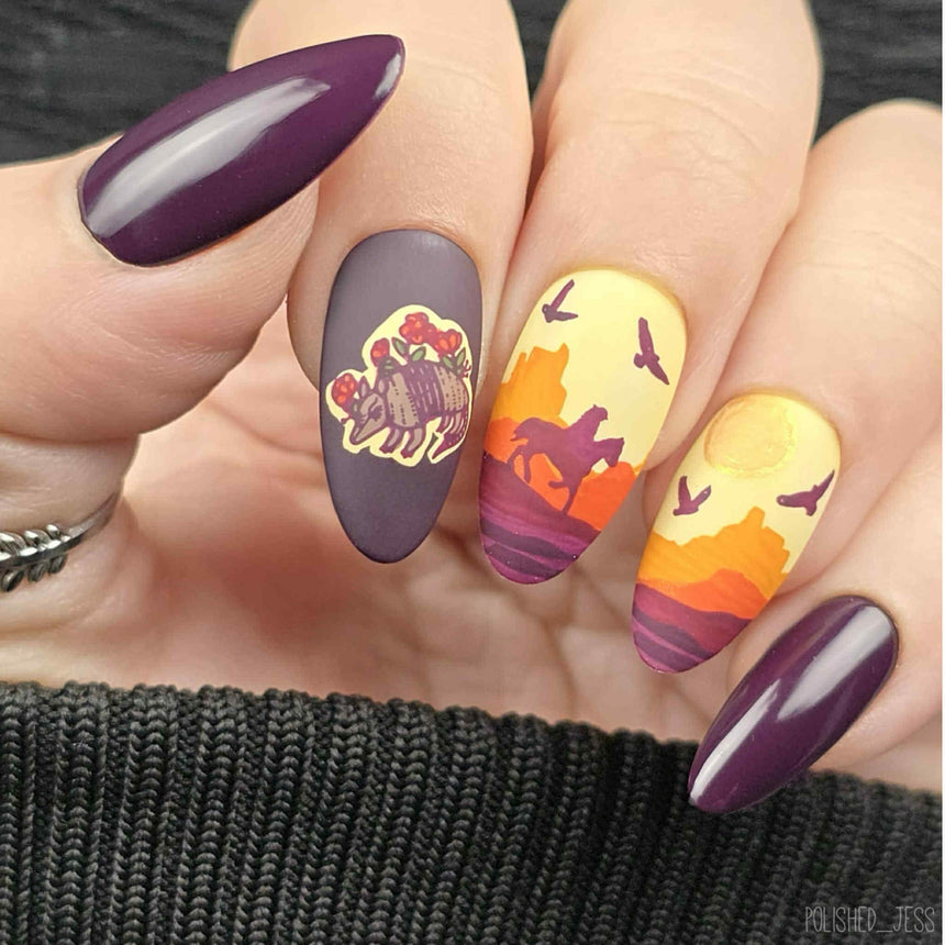 Wild West: Last Rodeo (MXM062) - Nail Stamping Plate