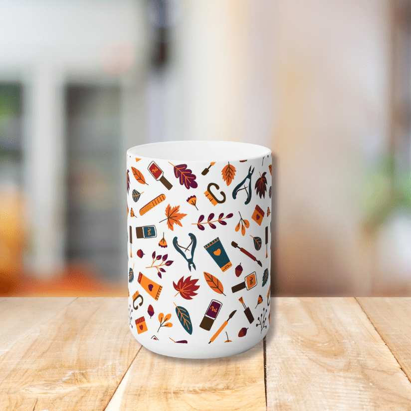 A Manicured Fall Ceramic Coffee Mug 15oz