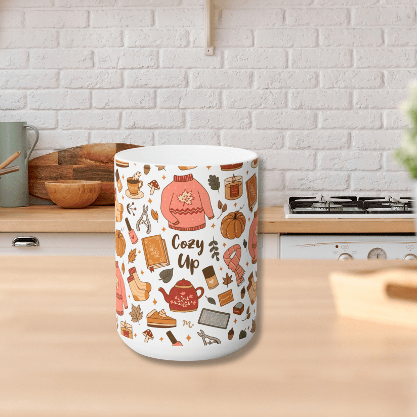 Cozy Fall Favorites Ceramic Coffee Mug 15oz