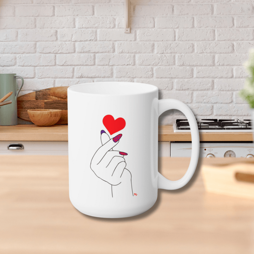 I Heart Nail Art - Ceramic Coffee Mug 15oz