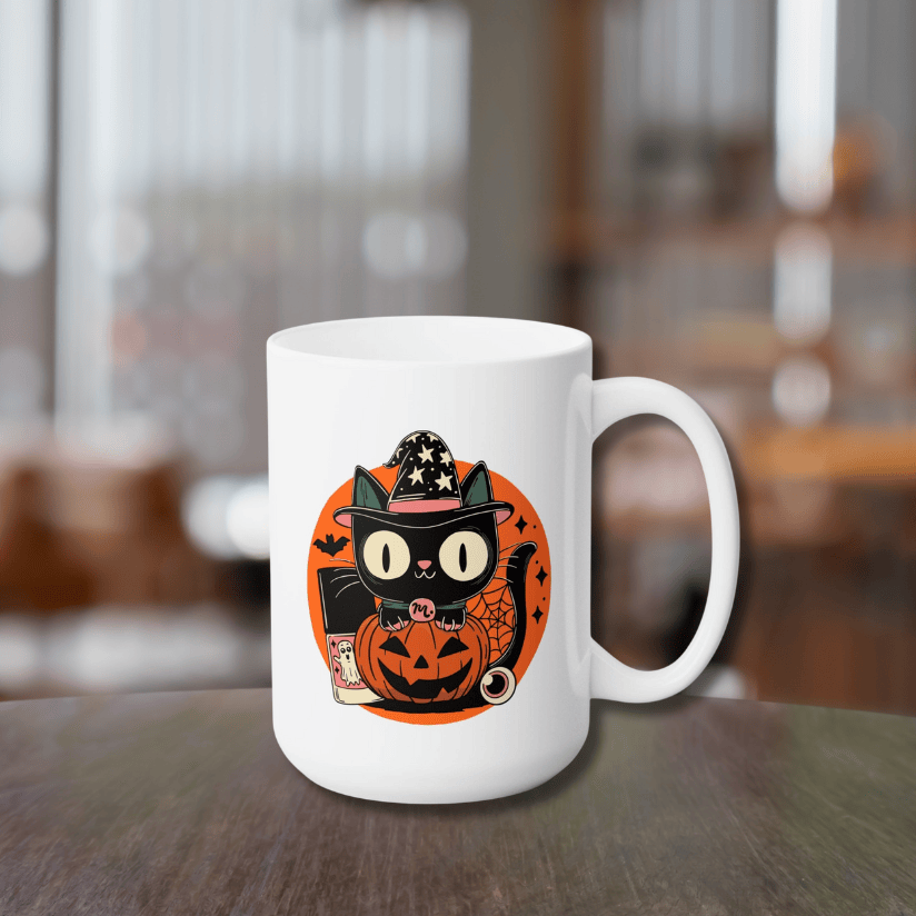 Kitty Halloween Ceramic Coffee Mug 15oz