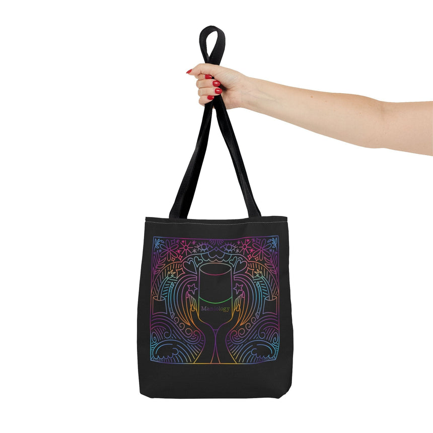Maniology Rainbow Black Tote Bag