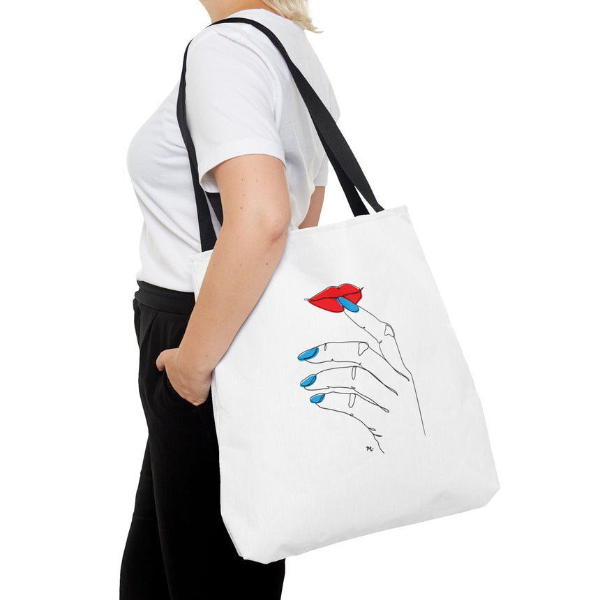 Nail Line Art Tote Bag