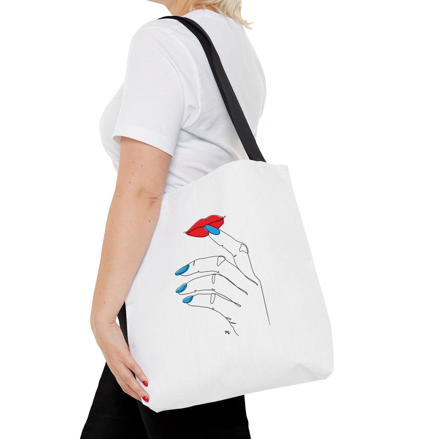 Nail Line Art Tote Bag