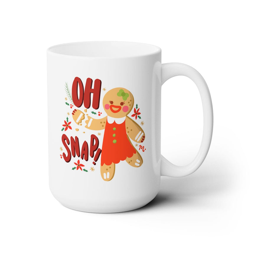 Oh Snap Gingerbread Ceramic Coffee Mug 15oz