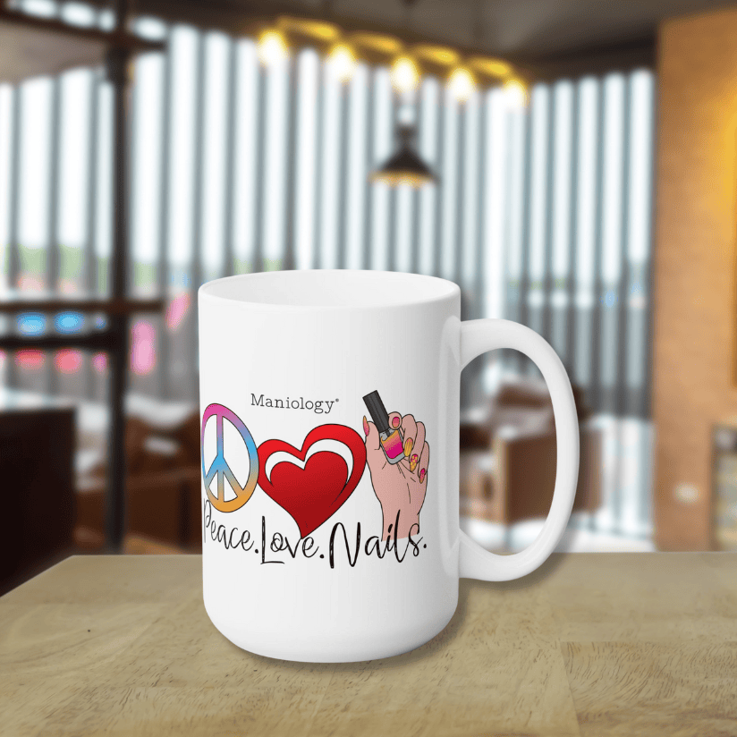 Peace - Love - Nails Ceramic Coffee Mug 15oz