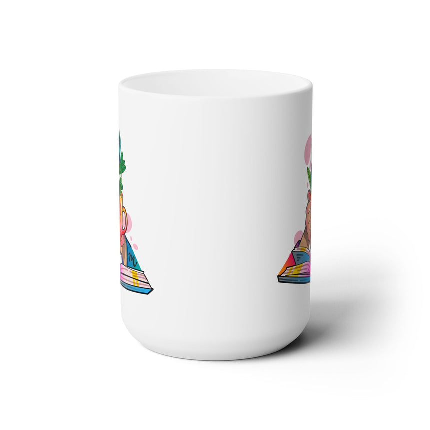 Plants, Books and Nails Ceramic Coffee Mug 15oz