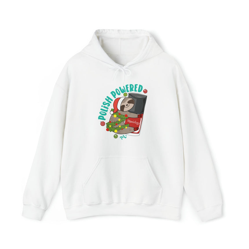 Polish Powered Sloth - Heavy Blend Hoodie Sweatshirt