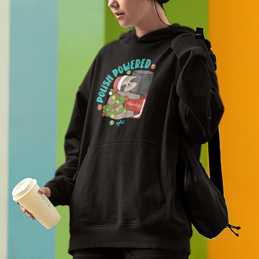 Polish Powered Sloth - Heavy Blend Hoodie Sweatshirt