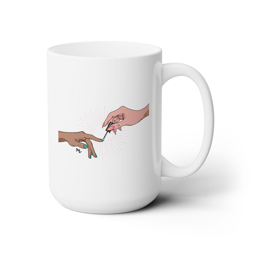 The Creation of Manicure Ceramic Coffee Mug 15oz