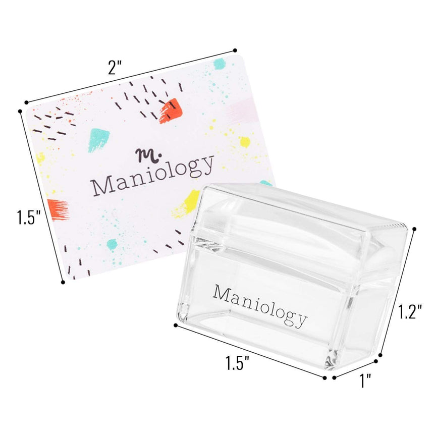 Ice Cube Clear Rectangular Stamper w/ Scraper Card