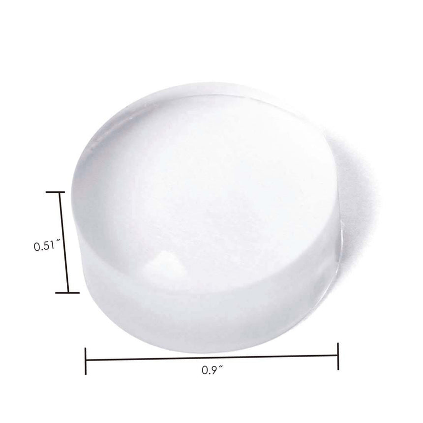 A set of 2 clear replacement heads for the SMALLER size (0.9 in. diam.) of Dual Sided Clear Stamper (No Handle).