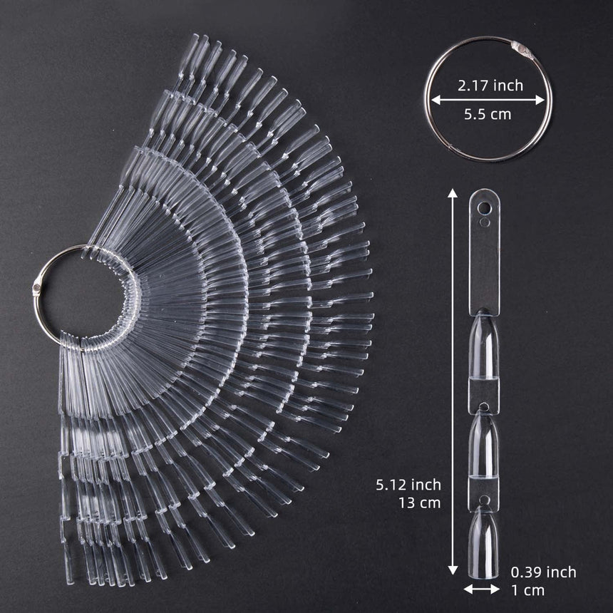 3-Tiered Clear Swatch Sticks w/ Ring - Set of 50 Sticks