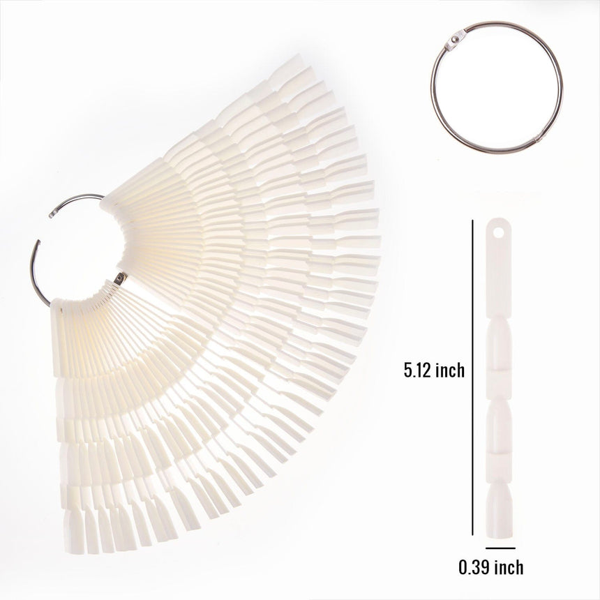3-Tiered White Swatch Sticks w/ Ring - Set of 50 Sticks