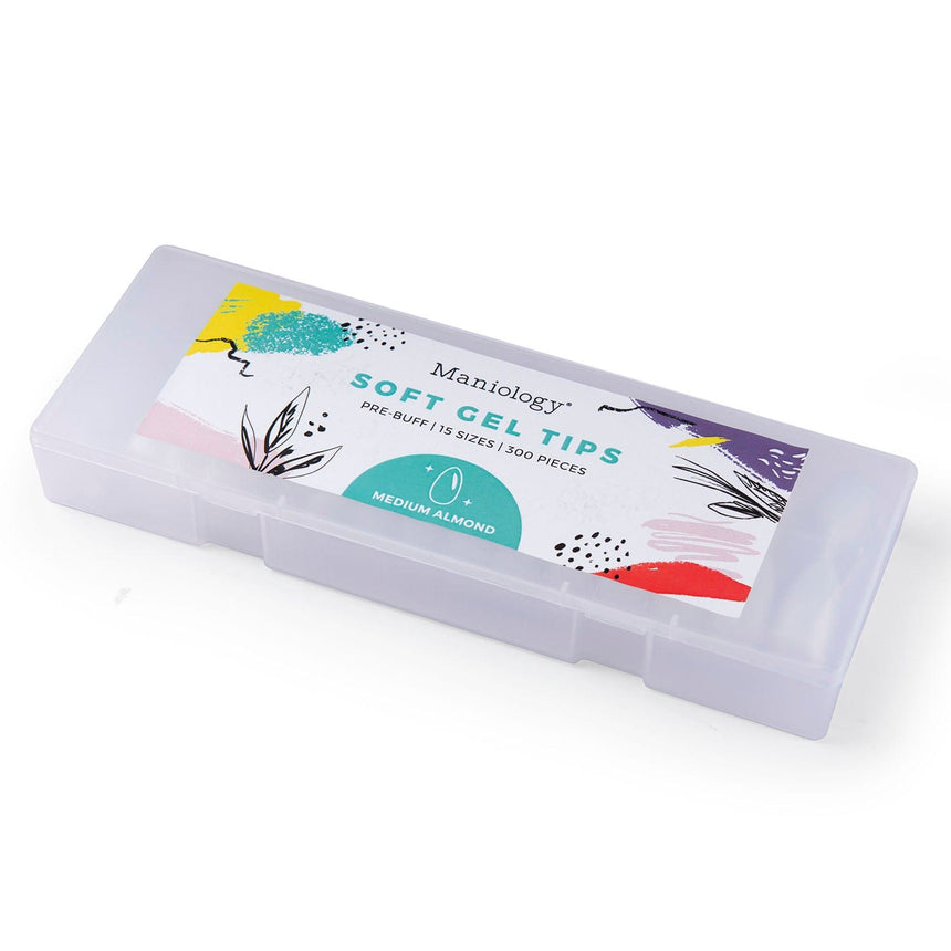 300pcs Full Cover Nail Tips for Extension in 15 Sizes - Medium Almond