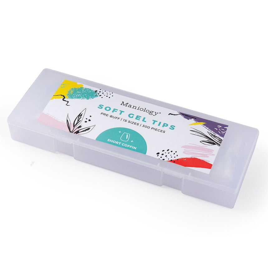 300pcs Full Cover Nail Tips for Extension in 15 Sizes - Short Coffin