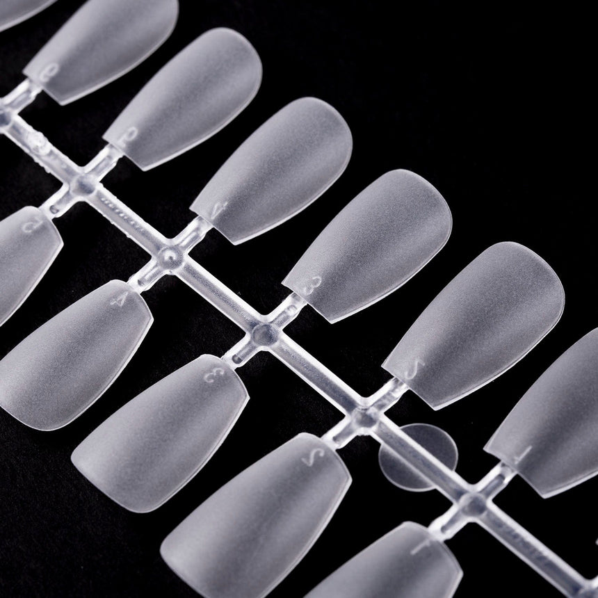 300pcs Full Cover Nail Tips for Extension in 15 Sizes - Short Coffin